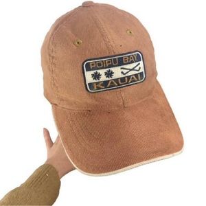 Vintage Imperial Golf Baseball Cap Hat Corduroy Poipu Bay Hawaii